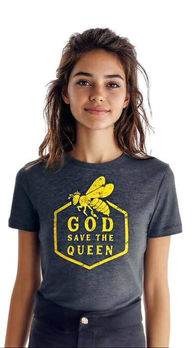 God Save the Queen T-Shirt — Charcoal