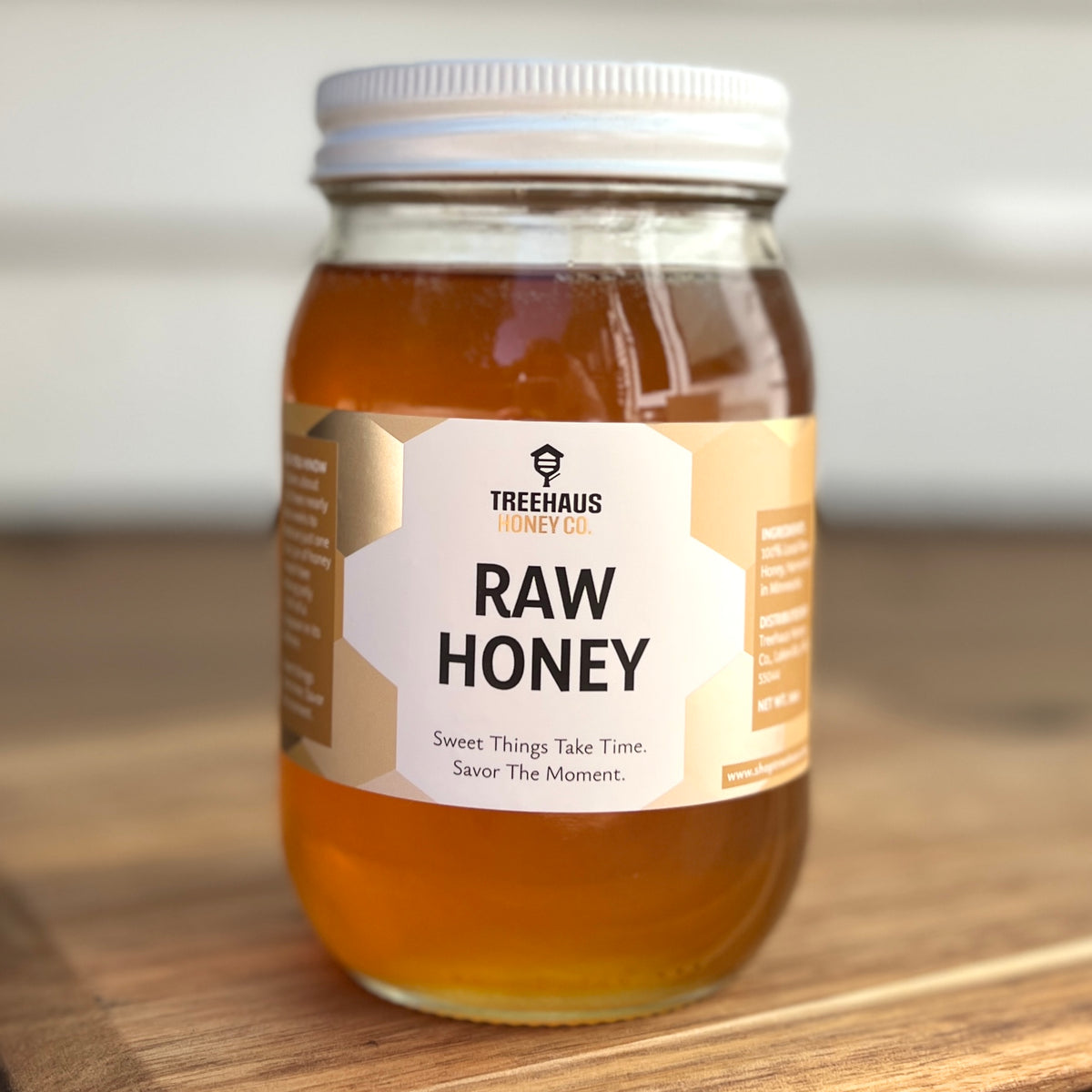 16oz Raw, Local Honey | Treehaus Honey Co., Lakeville MN