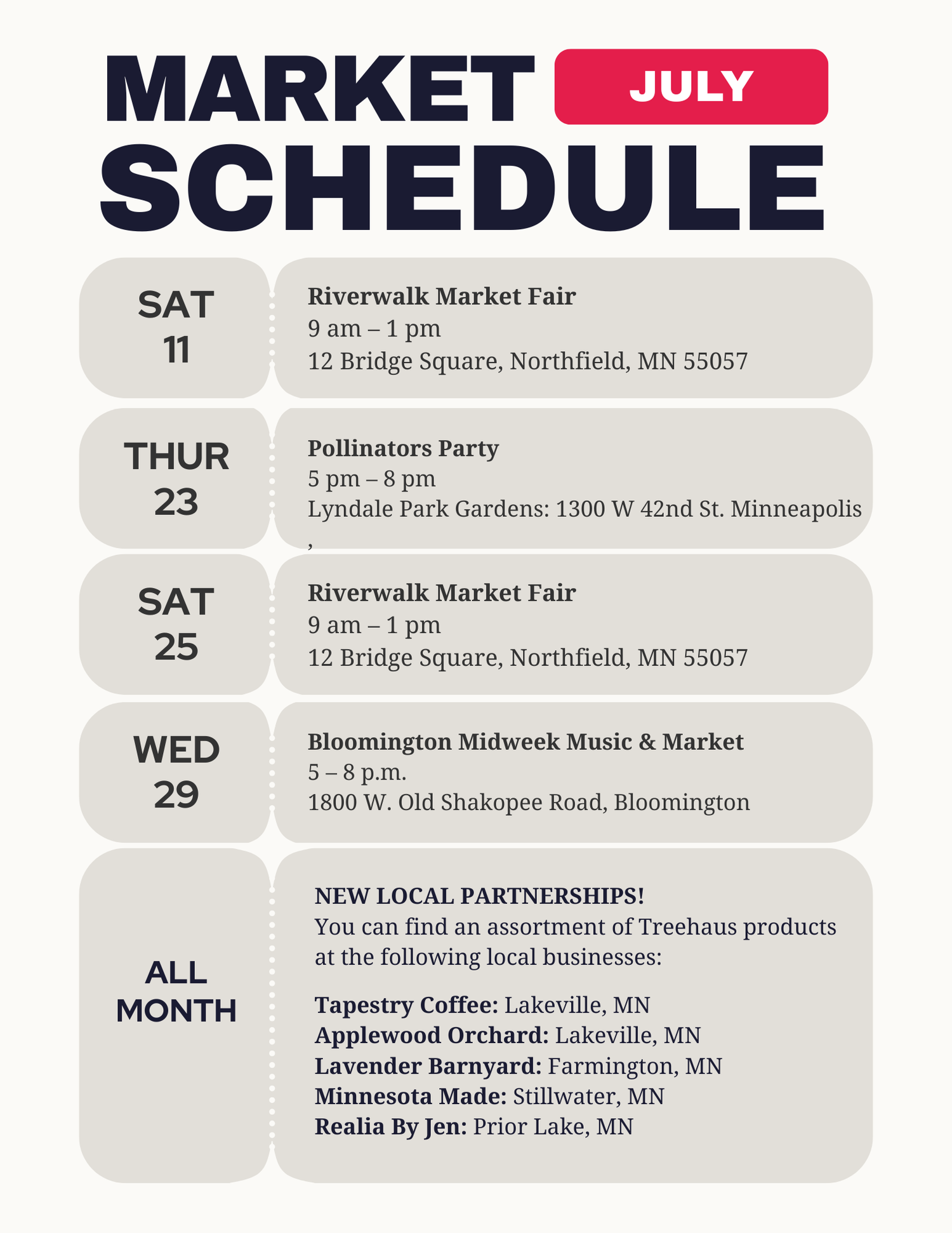 July Markets & Events