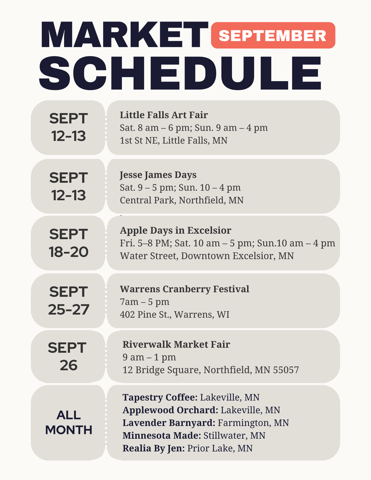 September Festivals & Events
